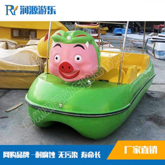 4人猪猪侠自排水脚踏船（绿色）